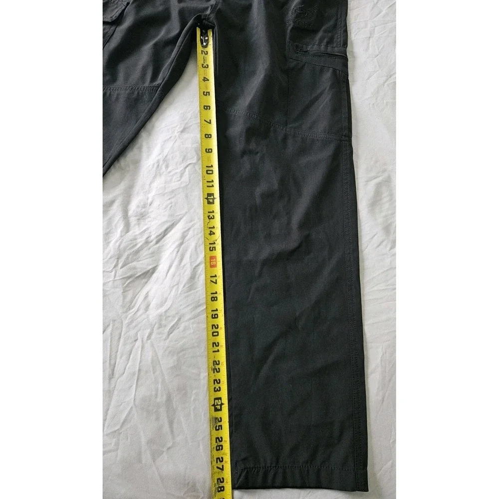 Yawho Sports Cargo Pants Legendary Since 1941 Black Elastic Waist Size Small‎ - Picture 7 of 8